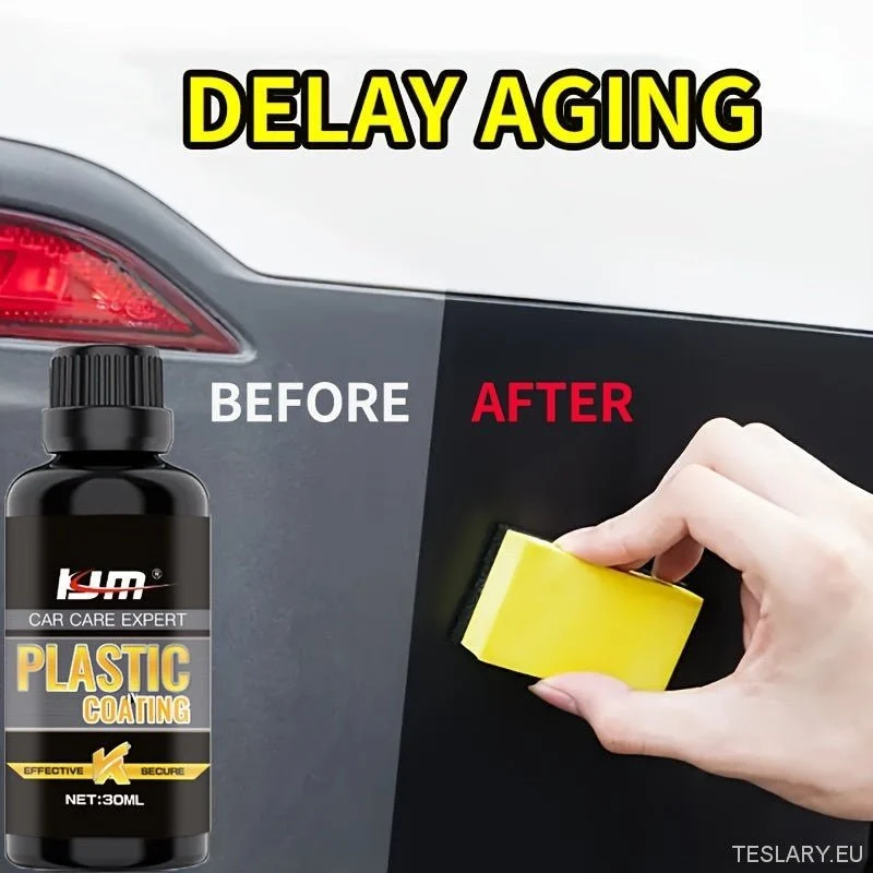 Kit de reparación de plástico para automóviles, recubrimiento electrolítico de cristal de plástico, cera reacondicionadora negra para interiores de automóviles, agente de brillo duradero para piezas de automóviles.