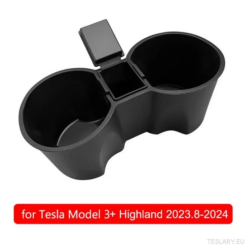 Tesla Model 3 Tierras Altas Model Inserto de portavasos de consola central Y 2024, ranura interior de silicona, limitador de bebidas, accesorios