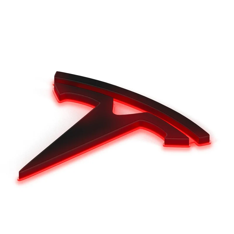 Luz ambiental LED con logotipo para calcomanía de maletero de Tesla Model 3 / Y / X / S, dos modos para luz ambiental o luz de freno