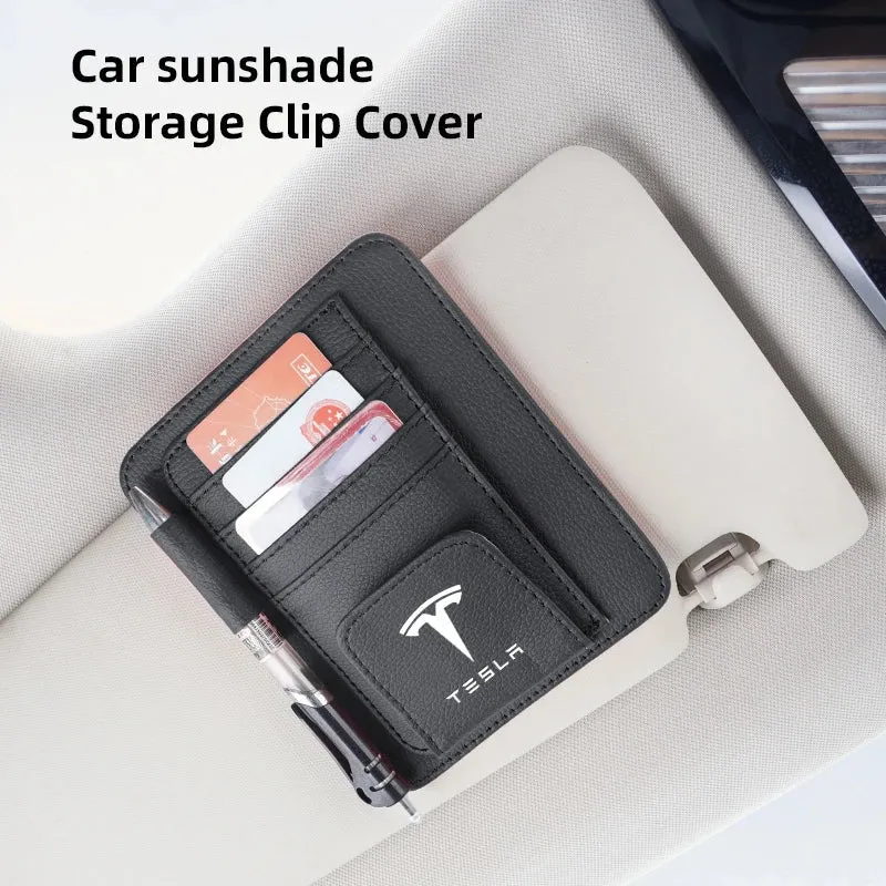 Parasol Tesla para guardar tarjetas y gafas. Clip para Tesla. Model 3 YSX