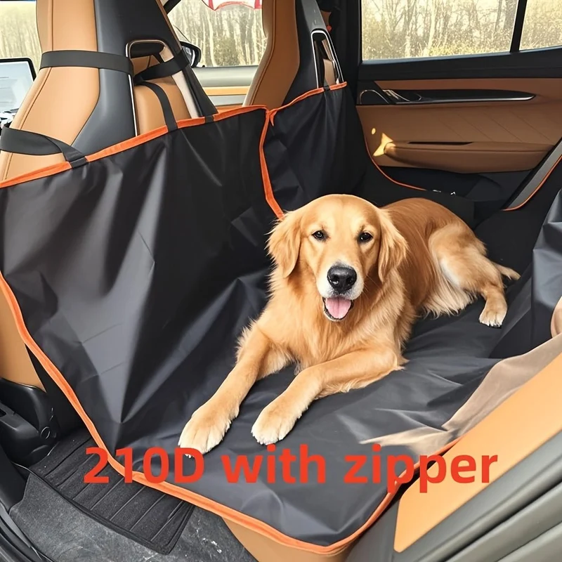Funda para asiento trasero de coche para perro, alfombrilla de viaje para perro, cojín resistente a manchas y arañazos, suave, ajustable, ligera, tela Oxford, plegable, para todo tipo de clima, sin relleno, cómoda y fácil de limpiar.