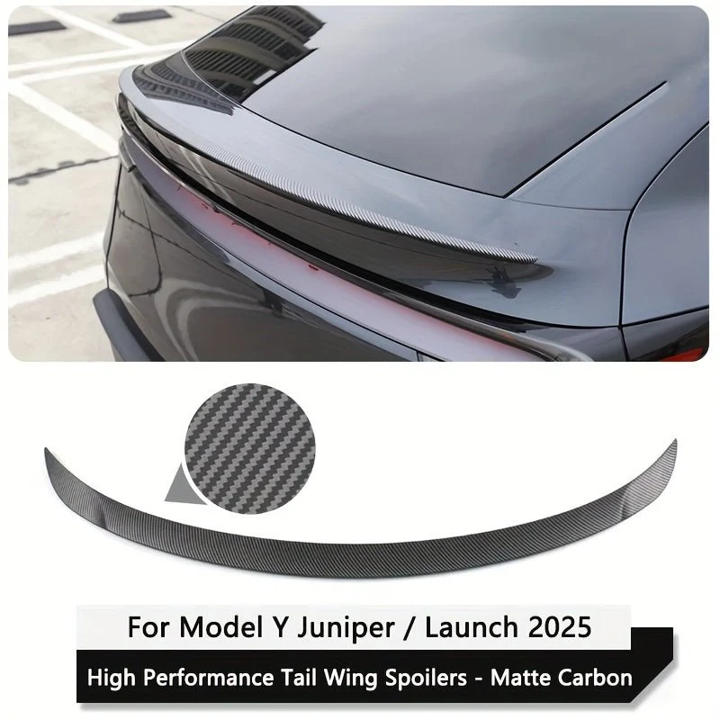 Tesla Model Alerón trasero de alto rendimiento Y Juniper/Launch 2025, alerón de fibra de carbono ABS