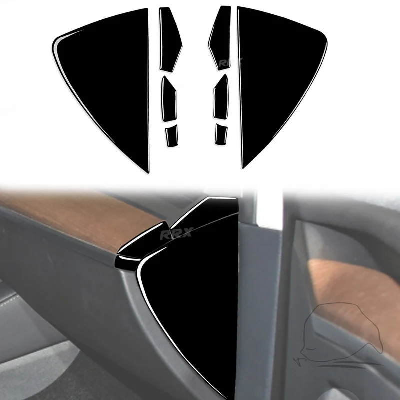 Embellecedor de fibra de carbono para el panel de la ranura de la puerta de Tesla Model 3 (2020 - 2023) y Model Y (2022-2025)