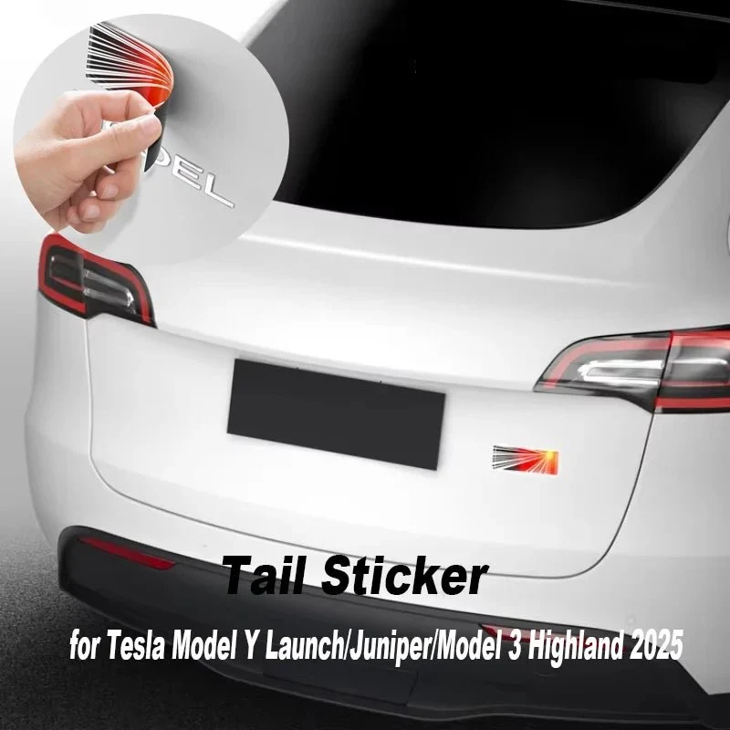 Primera edición para Tesla Model Lanzamiento de Y/Juniper/Model 3 Highland 2025 Car Style Logo Accesorios Primera Edición Conmemorativa