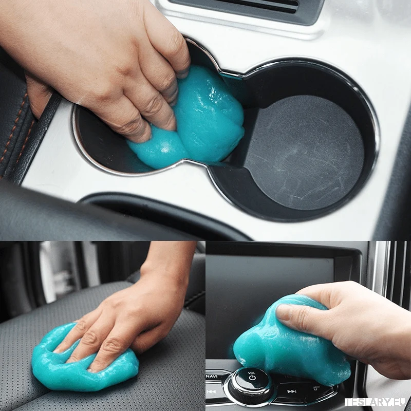 Limpiador en gel adhesivo milagroso: elimina el polvo sin esfuerzo del interior del coche, las rejillas de ventilación y las zonas de difícil acceso. Reutilizable y ecológico. La herramienta definitiva para el detallado del coche. Limpiador de interiores de coche. Limpiador en gel adhesivo.
