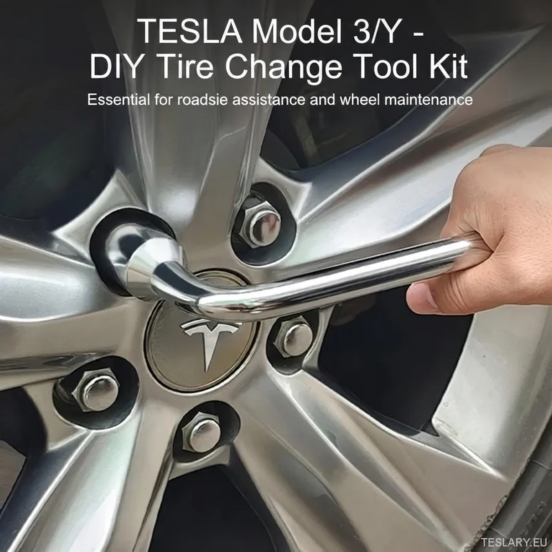 Llave de tubo tipo L de doble extremo para extraer tuercas de neumáticos y ruedas - Llave hexagonal de 21 mm, ideal para Tesla Model 3 / A