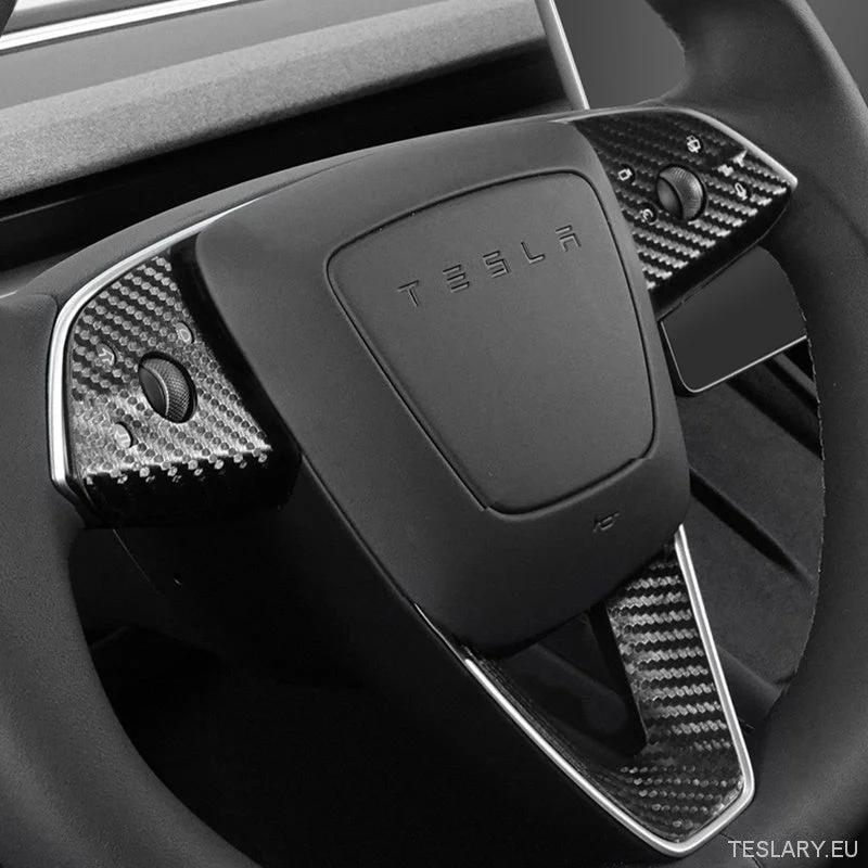 Diseño premium de fibra de carbono negra, adecuado para Tesla Model 3+ Tierras Altas