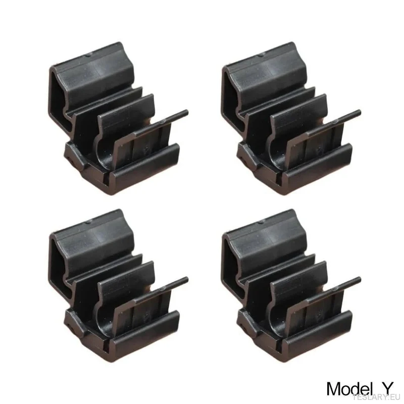 4 hebillas de plástico duraderas para Tesla Model Y / 3 Soporte de fijación de caja de almacenamiento de equipaje para maletero delantero, OE 1472872-00-B (para Model Y) 1472872-00-C (Model 3), Negro, Hebilla a juego