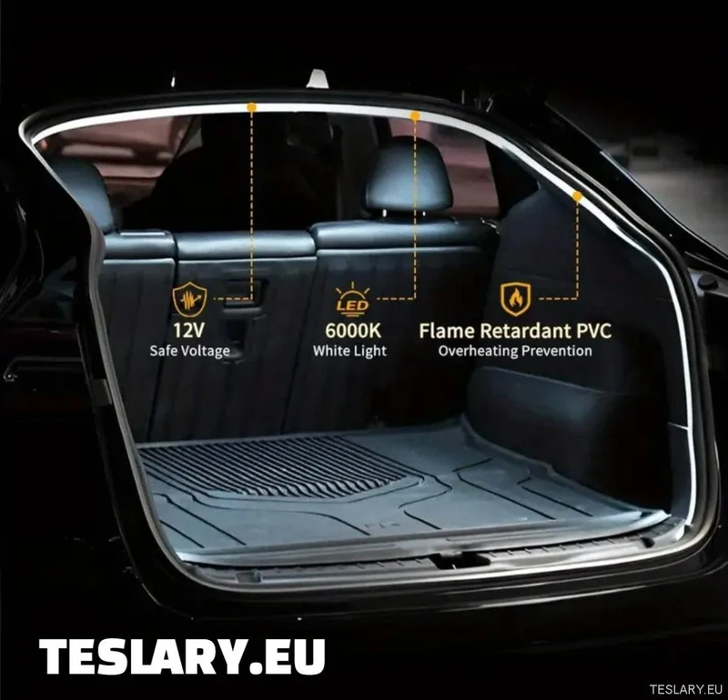 Tesla Model 3 / Y Luz LED ambiental blanca brillante para maletero trasero