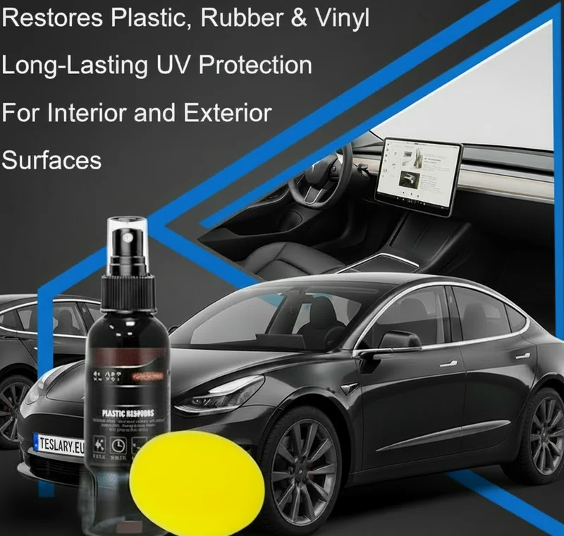 Restaurador revitalizante de plásticos para devolver el brillo y reparar arañazos en Tesla