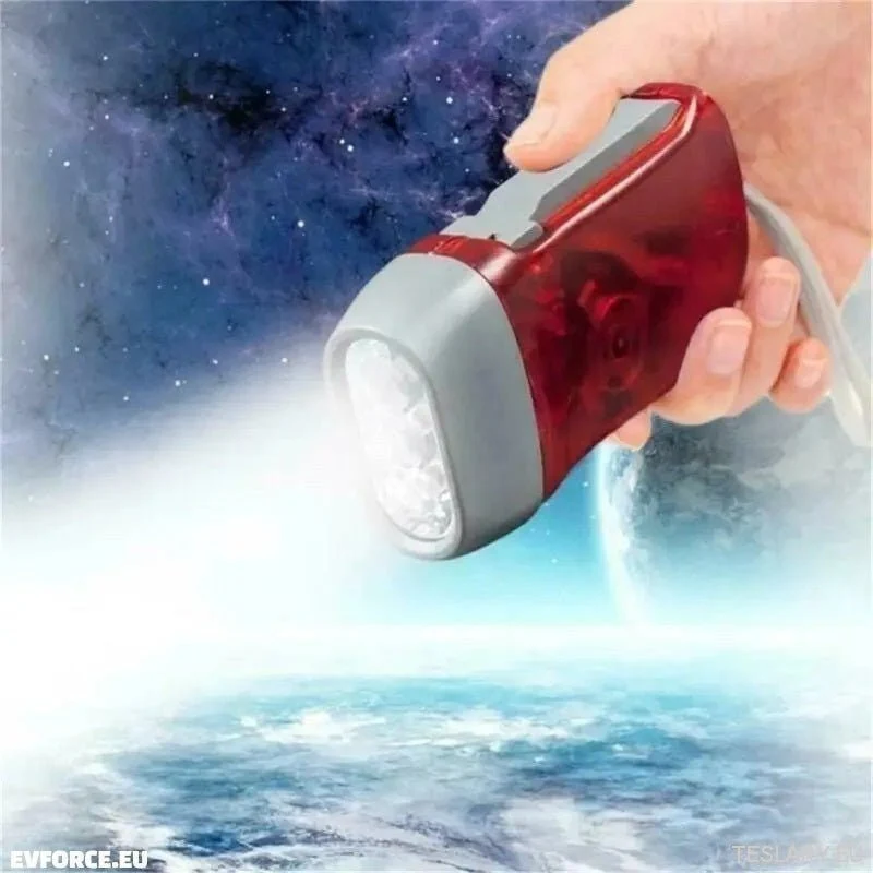Linterna portátil de emergencia con manivela: ideal para el kit de emergencia del coche