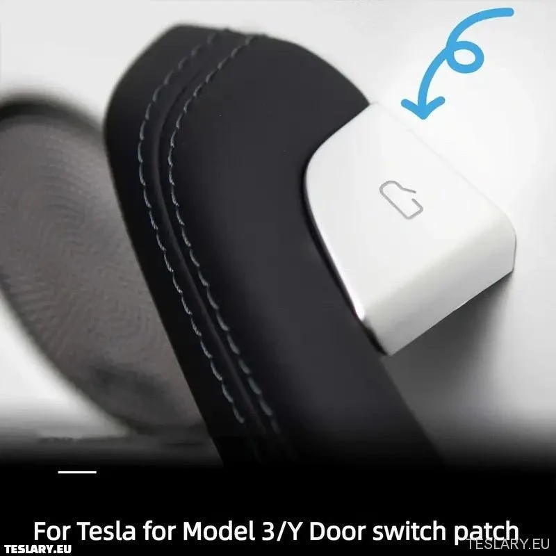 Tesla Model 3/Y Cubiertas protectoras plateadas para botones de apertura de puertas