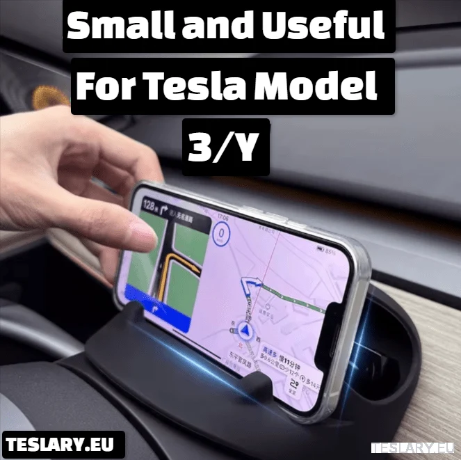 Almacenamiento delantero en el volante + soporte para teléfono para Tesla Model 3 / A