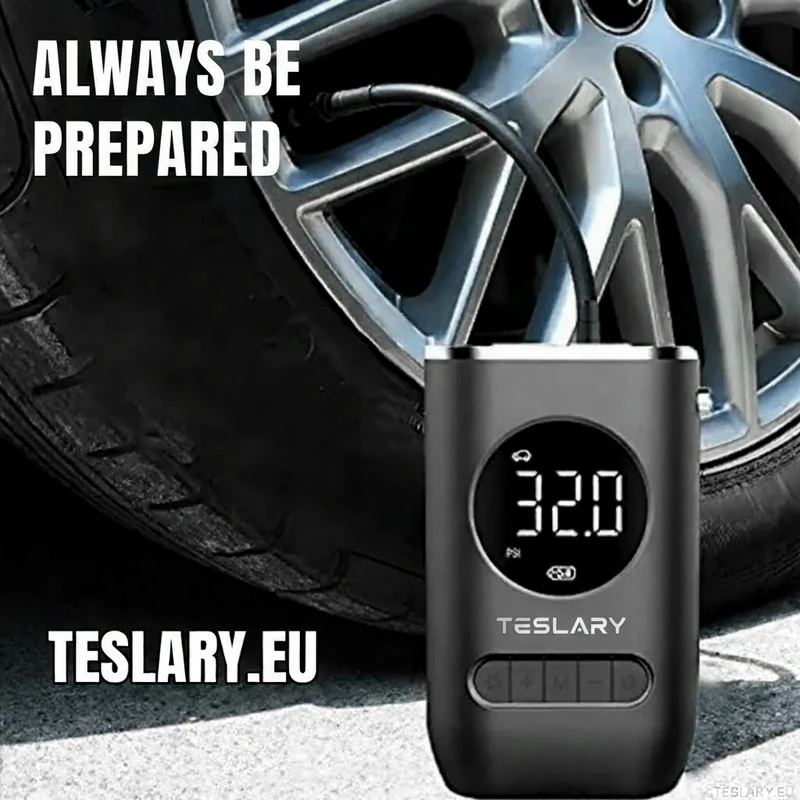 Compresor de neumáticos portátil a batería para Tesla Model 3, Model Y Model 3 Highland o Model Y Juniper, recargable por USB