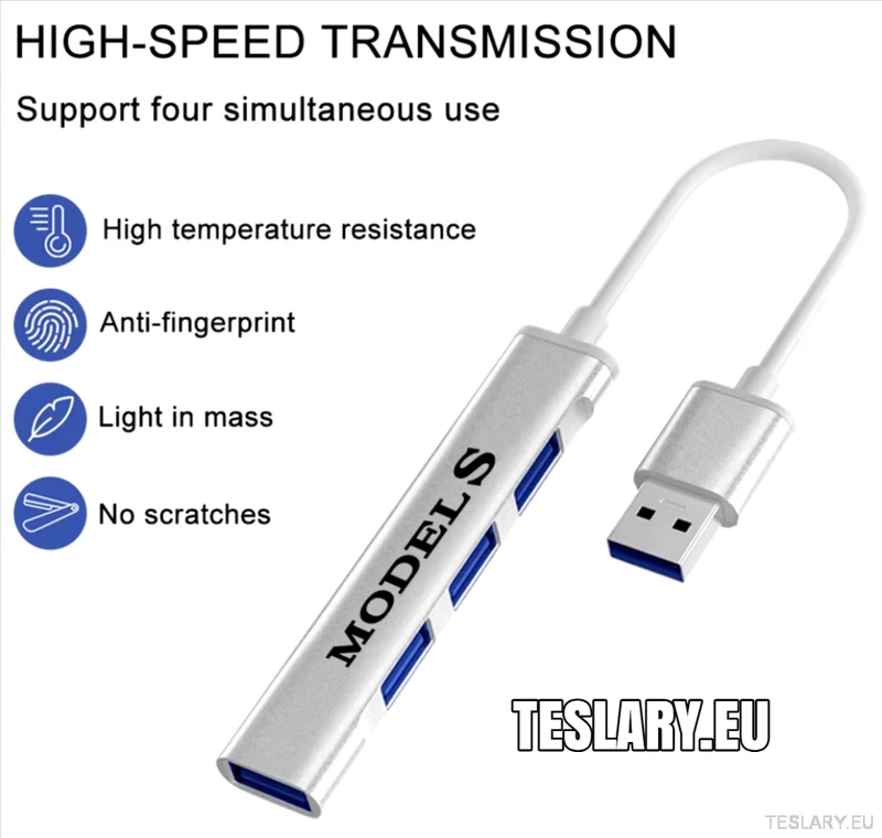 Estación de acoplamiento USB/HUB Tesla 3 YSX (logotipo LHD o RHD)