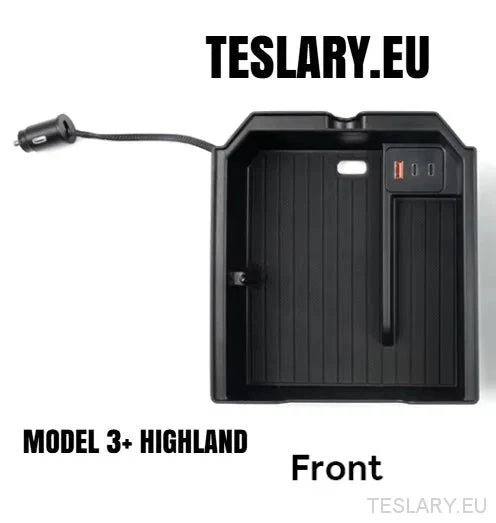 Tesla Model Más de 3 bandejas de almacenamiento Highland Centre con puertos USB