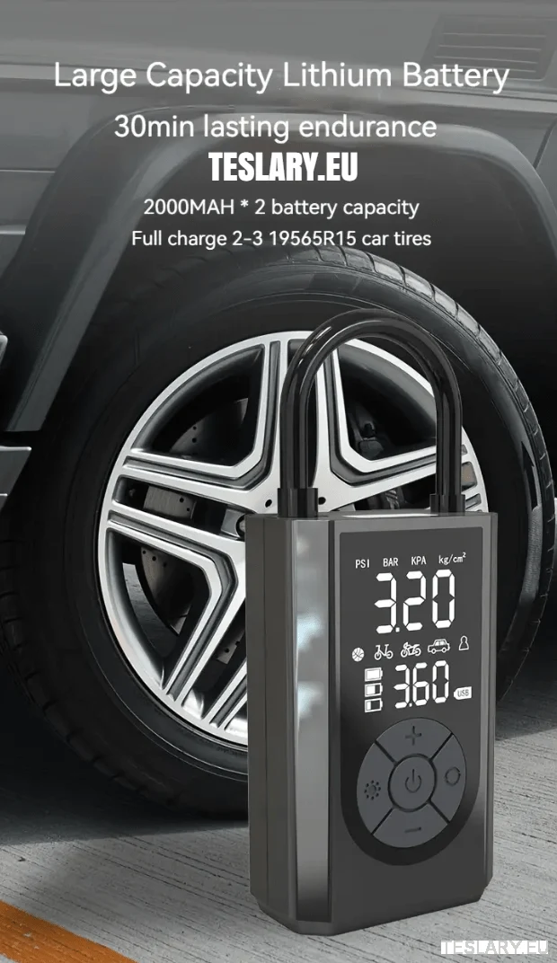 Compresor de neumáticos portátil a batería para Tesla Model 3 YSX - 2000 mAh