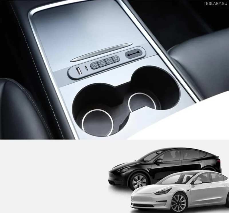 Concentrador de expansión USB con botones físicos para Tesla Model 3 / A