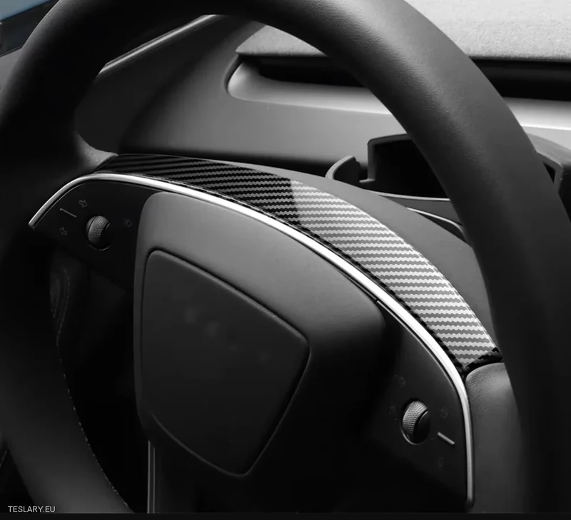 Tesla Model 3 Tierras altas / Model Kit de volante Y Juniper de fibra de carbono estilo negro