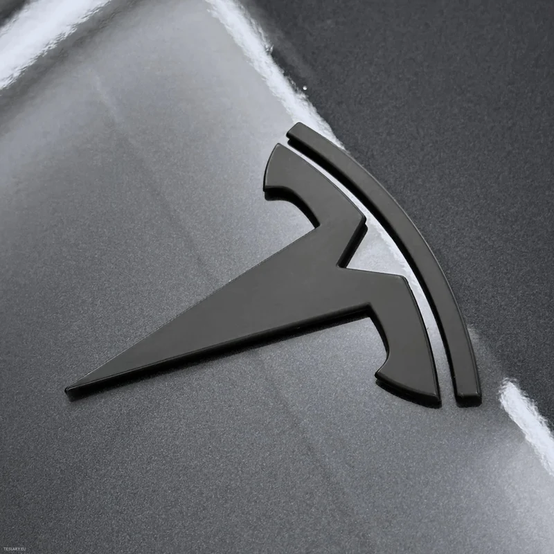 Tesla Model 3 / Y Logotipo frontal Negro, Carbono, Cromo, Rojo