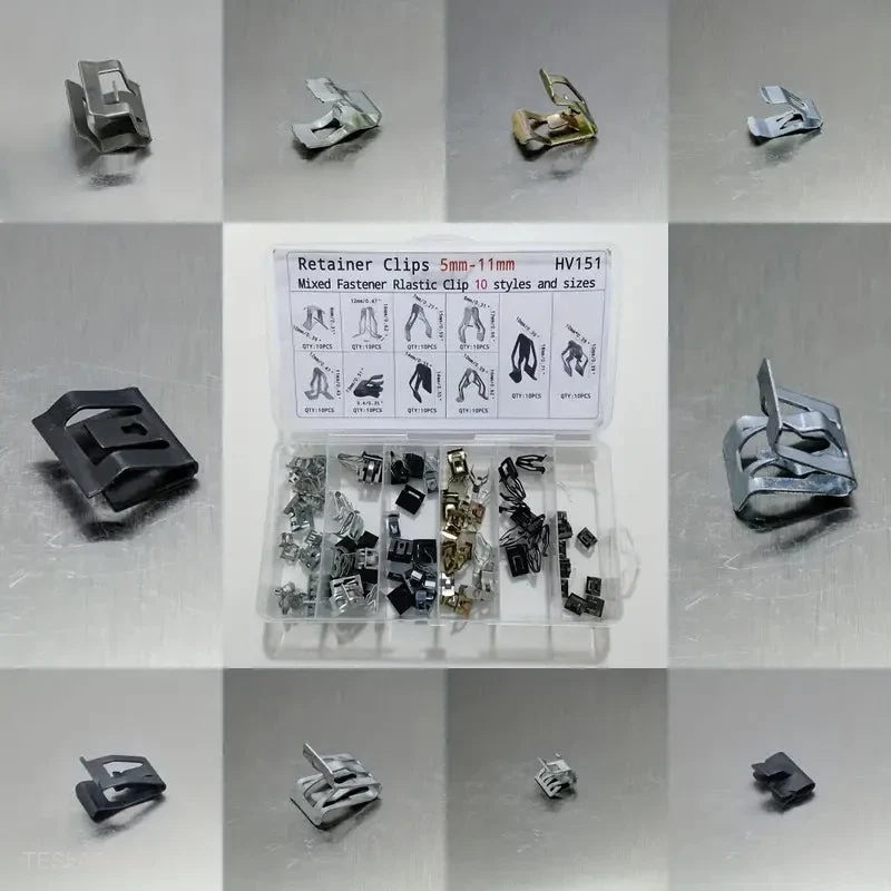 Tesla Model 3/Y Clips de metal para la consola central y el tablero (100 piezas)