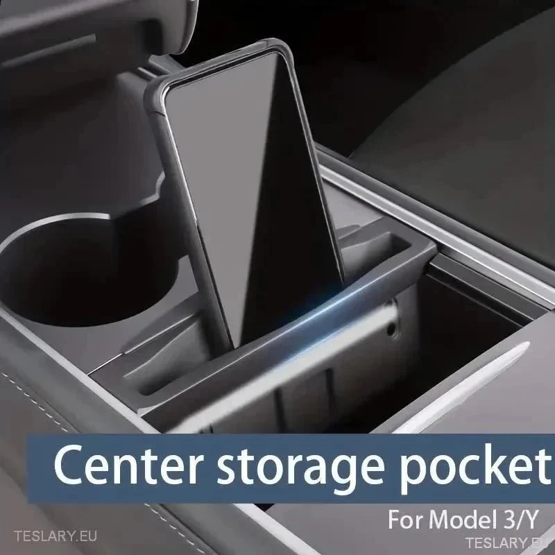 Organizador de consola central y soporte para teléfono para Tesla Model 3 / A
