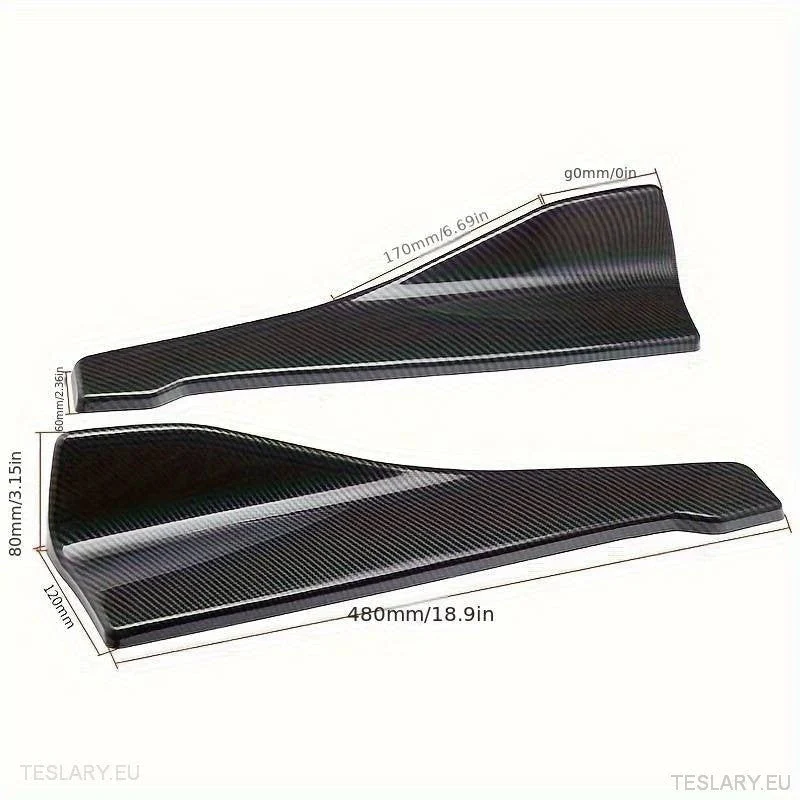 Embellecedor lateral de carrocería de fibra de carbono (universal), Tesla Model 3 , Tierras altas, Model Y, enebro
