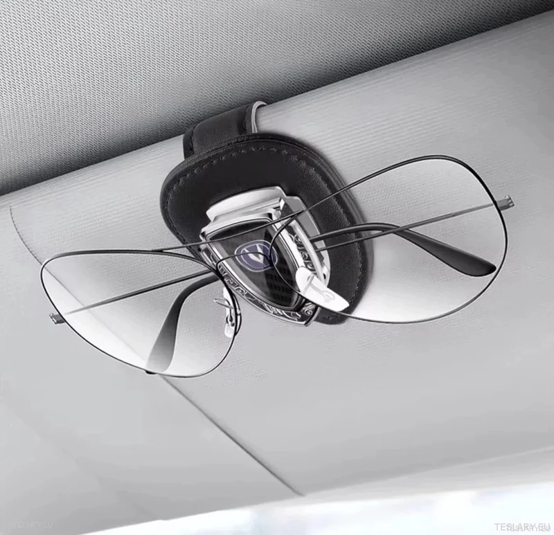 Clip para visera solar estilo fibra de carbono para Tesla Models S/3/X/Y
