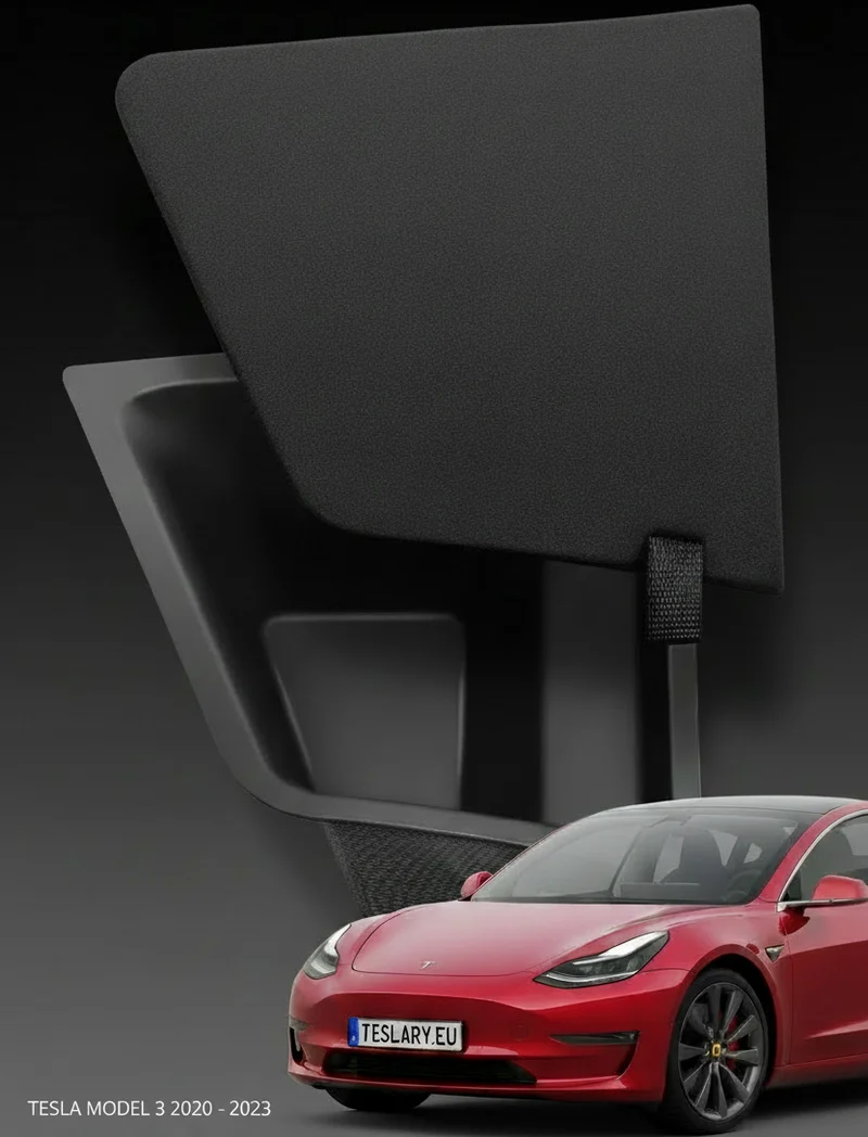Organizador de almacenamiento trasero para maletero de Tesla, fabricado en TPE con tapa. Model 3 2021 - 2023