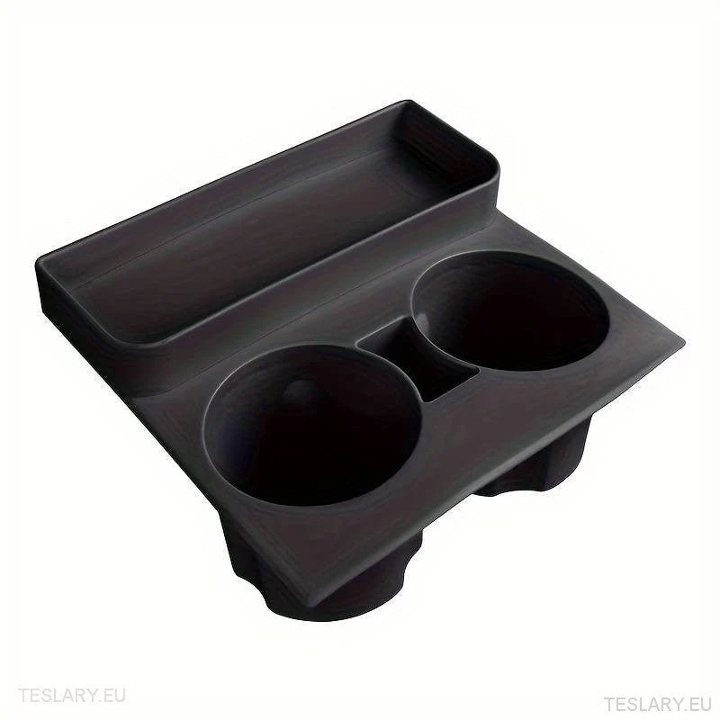 Tesla Model Portavasos y almacenamiento de silicona negra 3/Y