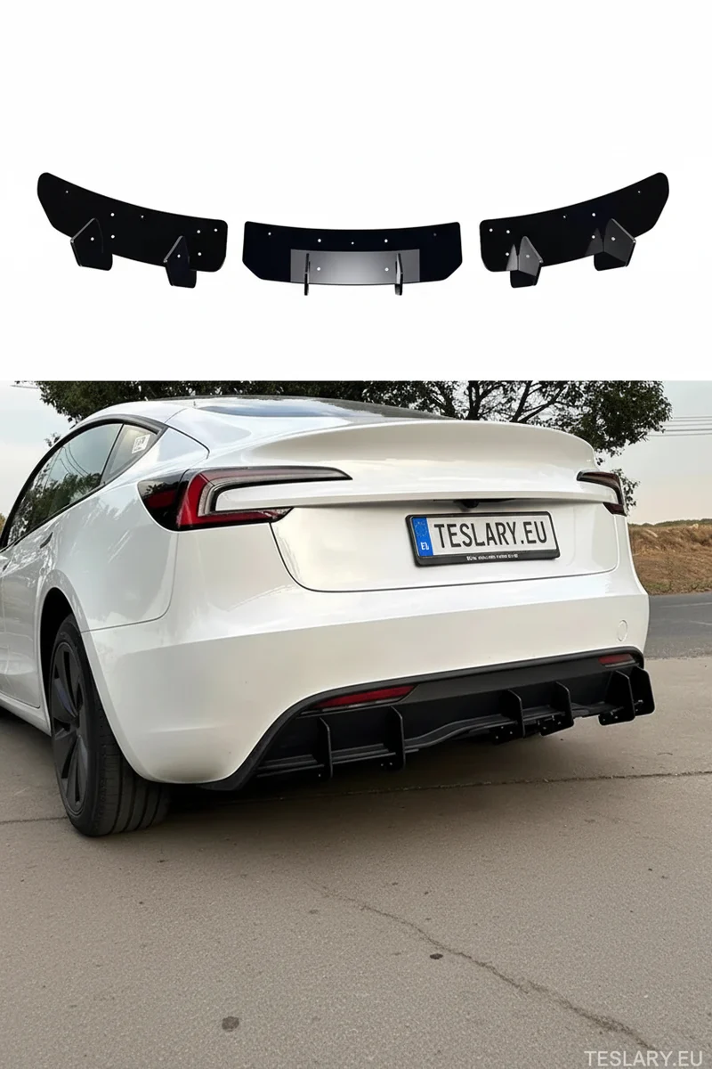 Kit de carrocería con difusor de parachoques trasero para Tesla 3 Highland