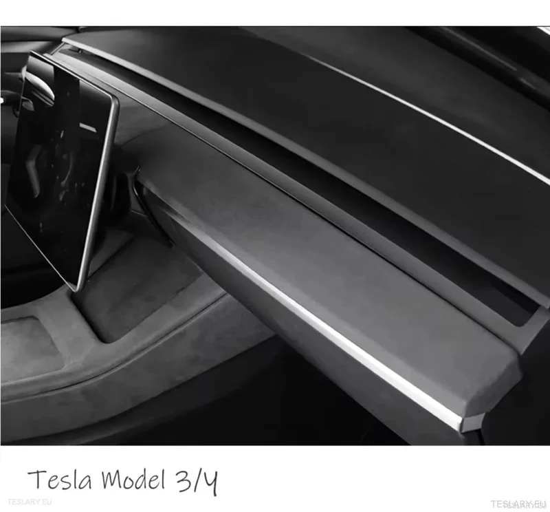 Cubierta de gamuza para tablero con insertos en el panel de la puerta para Tesla 3/Y