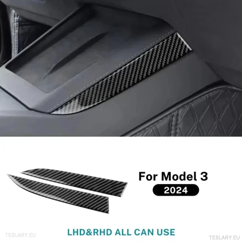 Moldura lateral de fibra de carbono suave para cargador inalámbrico Tesla 3 Highland/Y Juniper