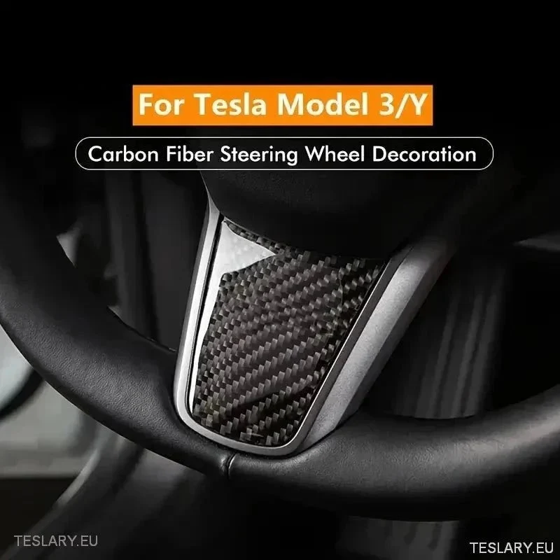 Cubierta de moldura estilo fibra de carbono para el volante del Tesla 3/Y
