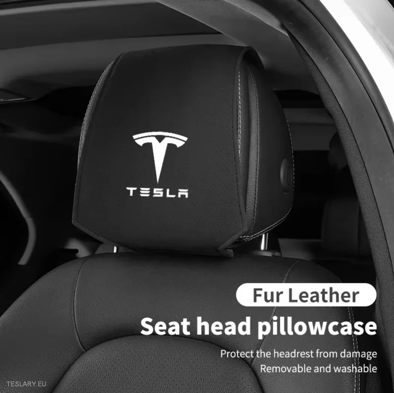Fundas para reposacabezas Tesla con logotipo para modelos 3, Y, S y X