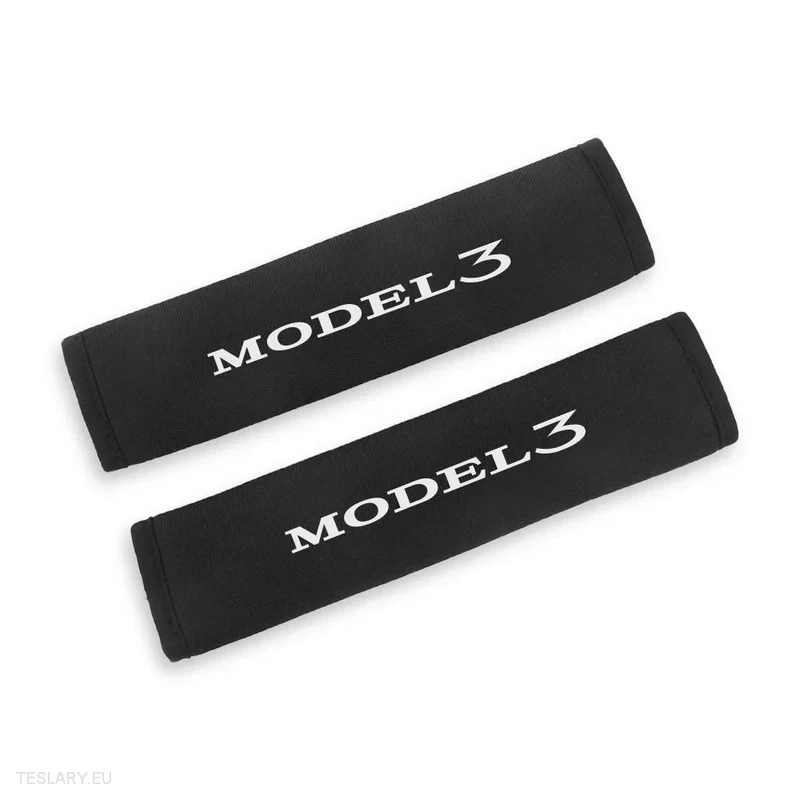 Protector de hombro para cinturón de seguridad Tesla con logotipo (2 piezas)