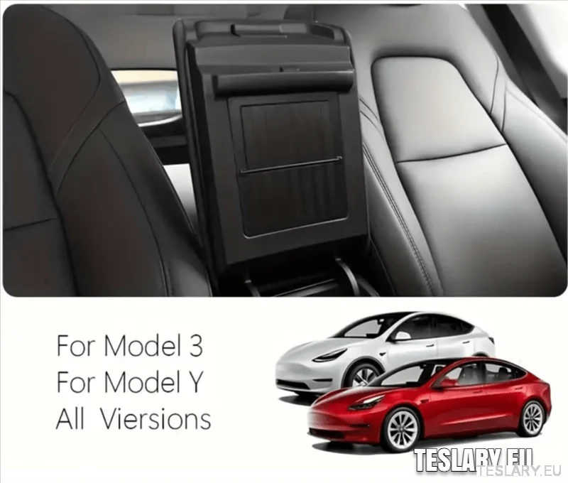 Tesla Model 3 / Y Reposabrazos Almacenamiento Oculto