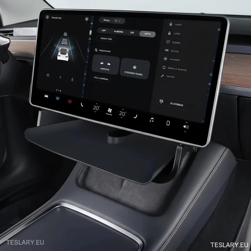 Tesla Model 3 / Y Organizador de almacenamiento debajo de la pantalla con soporte para Model 3 Tierras altas / Model Y Juniper incluido