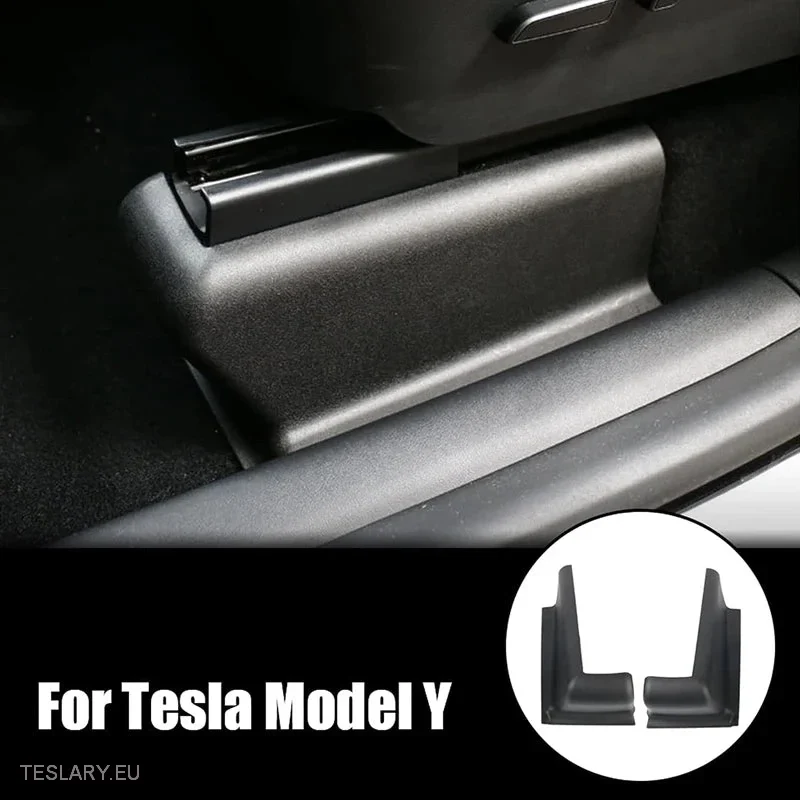 Tesla Model Protectores de patadas para rieles de asientos delanteros en forma de Y para los lados del conductor y del pasajero