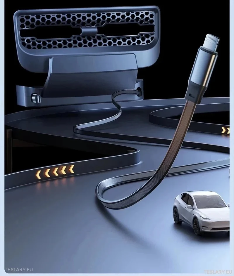 Ventilación trasera USB con cables retráctiles para Tesla 3/Y