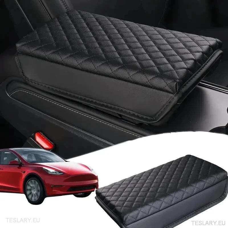 Protector de consola central de cuero sintético para Tesla 3/Y