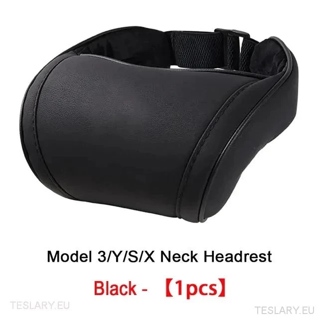 Almohada para el cuello de espuma viscoelástica de cuero Tesla (1 pieza) negra o blanca