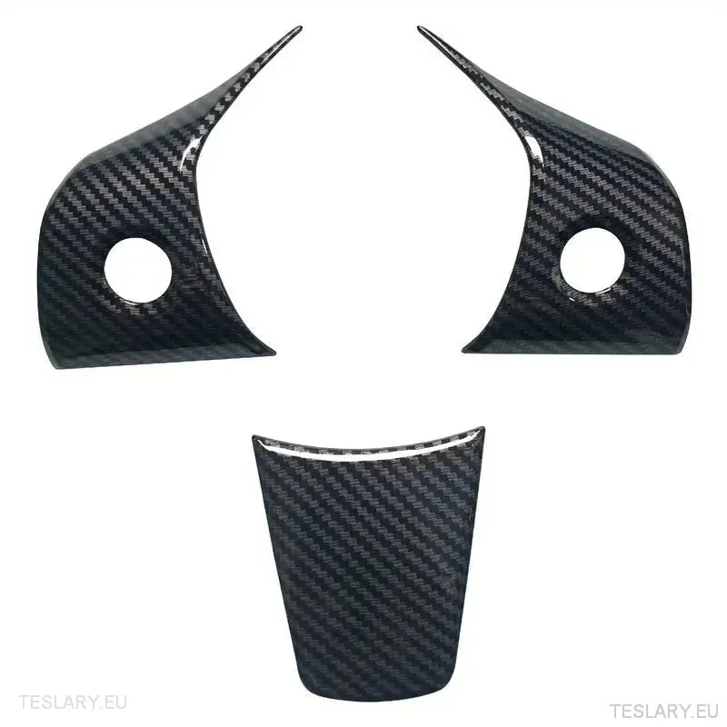 Cubierta mejorada para volante Tesla 3/Y en carbono negro, rojo cereza, rosa o blanco