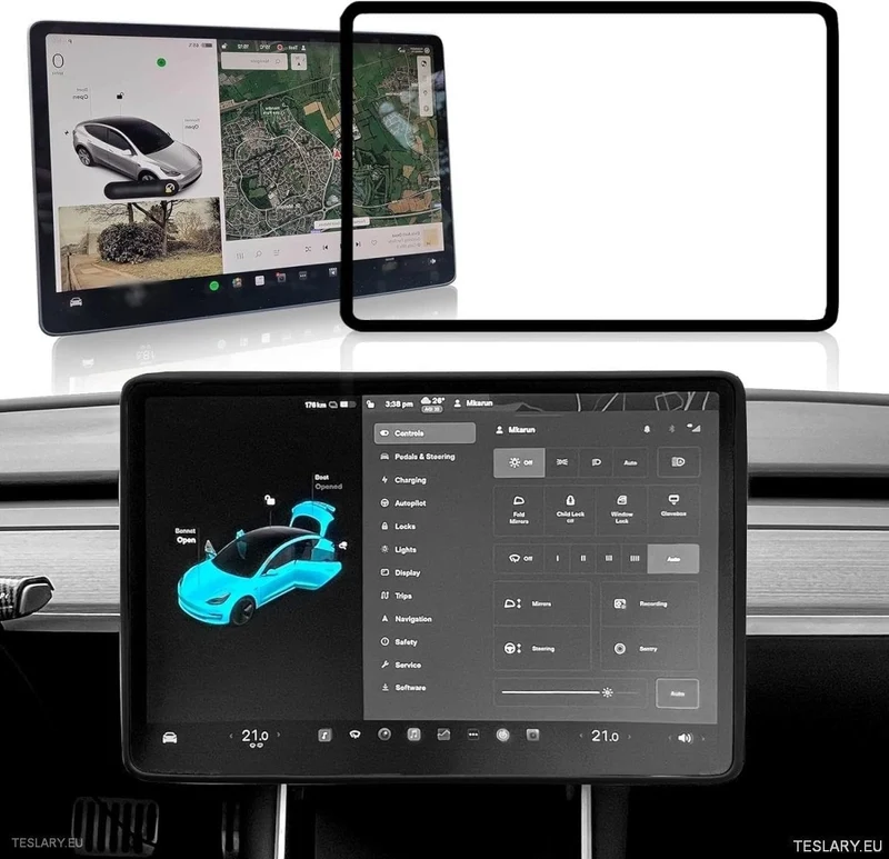 Protector de borde de silicona para pantalla central Tesla 3/Y