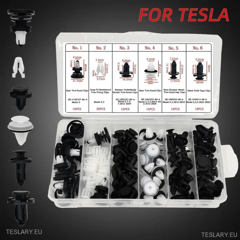 ESTAS ALLÁ MODEL 3, Y, S, X y 3+ Clips y sujetadores de molduras Highland