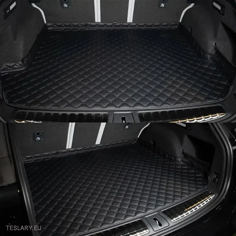 Alfombrillas de maletero de cuero sintético para Tesla Y
