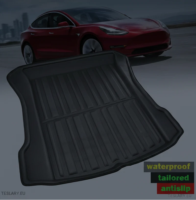 Tesla Model 3 / Y Alfombrilla protectora y revestimiento para el área de carga trasera del maletero grande