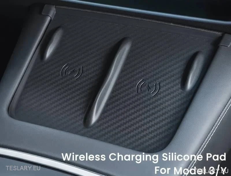 Tesla Model 3 / Y Funda antideslizante de silicona para base de carga inalámbrica