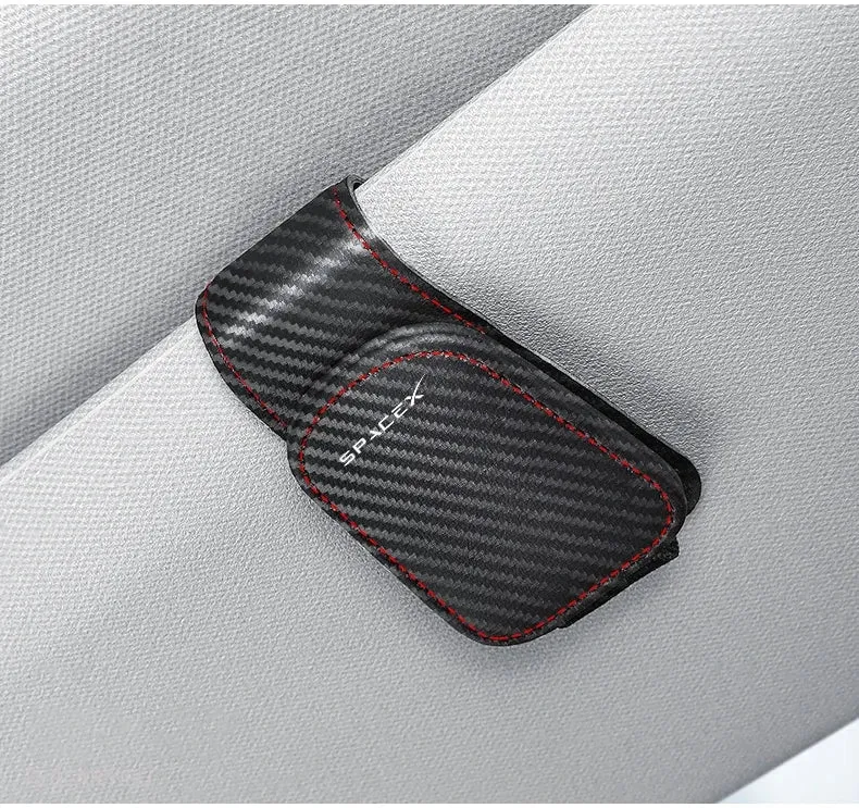 Clip para visera solar premium de Tesla para modelos S/3/X/Y con logotipo