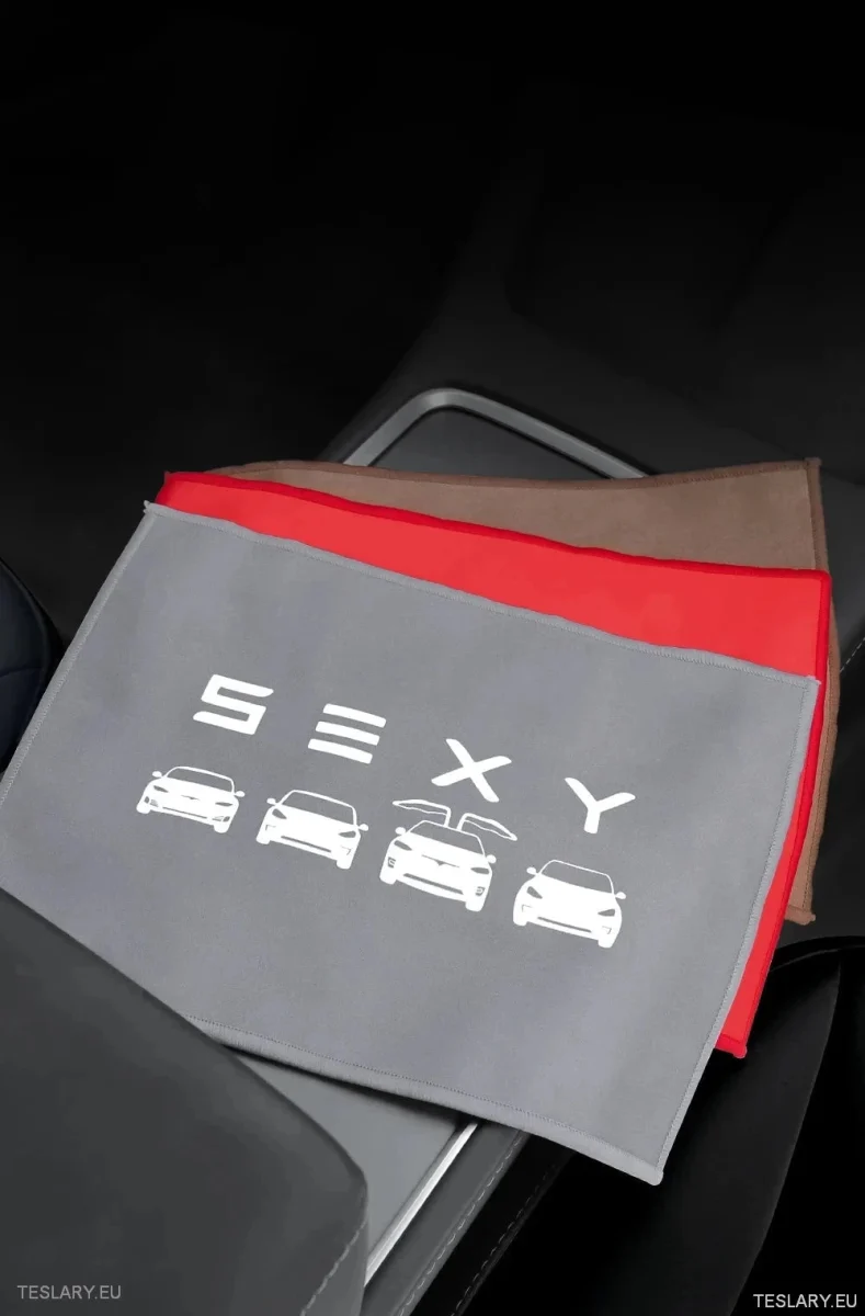 Toalla de microfibra para Tesla con el logotipo S3XY